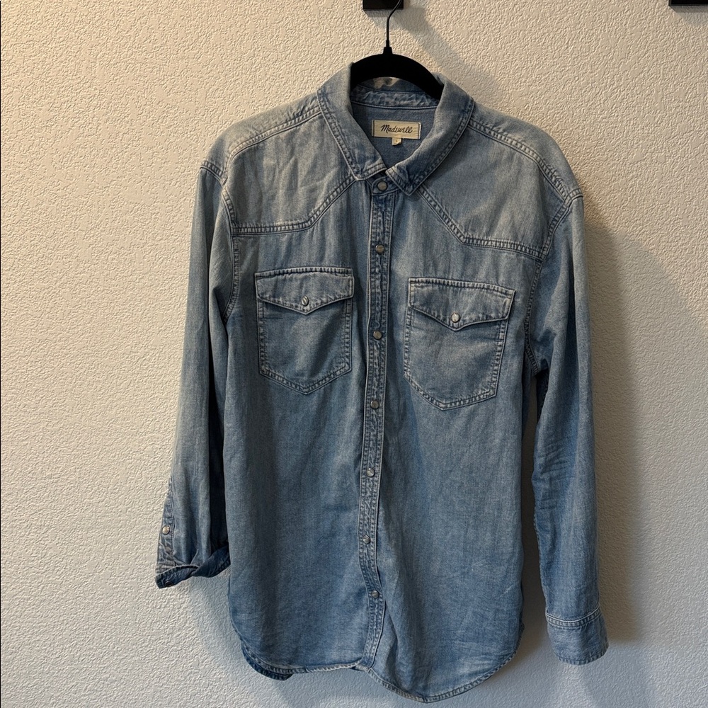 Madewell Faded Blue Button Down Shirt